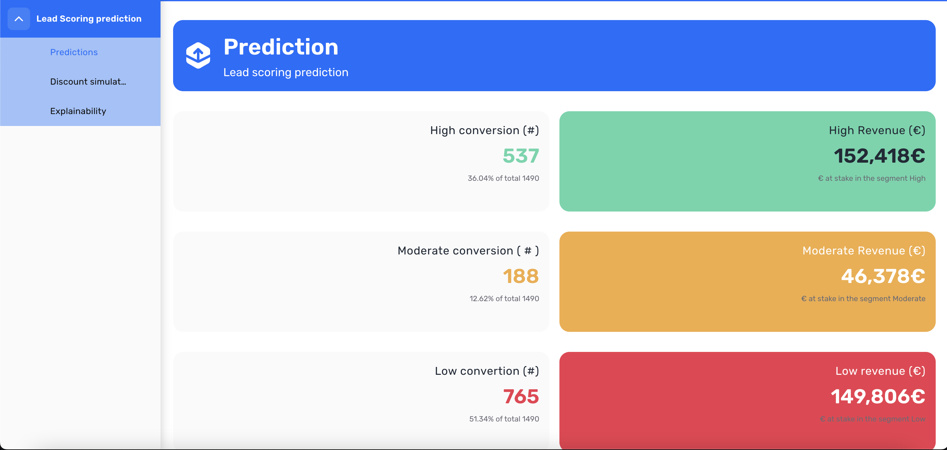Dashboard with customization colors